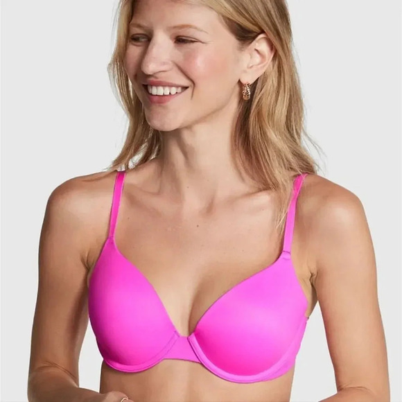 Victoria's Secret Hot Pink T-Shirt Bra - 32A - Picture 1 of 4